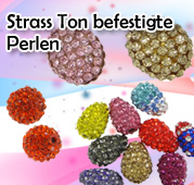 Strass Ton befestigte Perlen